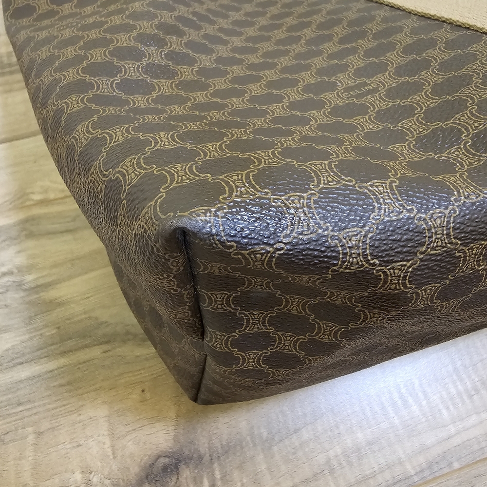 Authentic Celine Macadam Pattern Pvc Leather Brow… - image 7